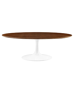 Modway Lippa 48" Oval Wood Grain Coffee Table