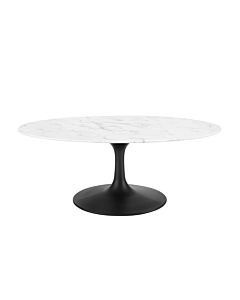 Modway Lippa 42" Oval Artificial Marble Coffee Table