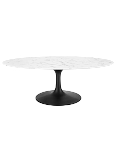 Modway Lippa 48" Oval Artificial Marble Coffee Table