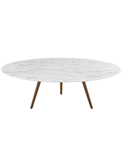 Modway Lippa 48" Round Artificial Marble Coffee Table with Tripod Base