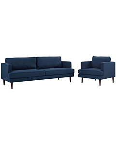 Modway Agile Upholstered Fabric Sofa and Armchair Set