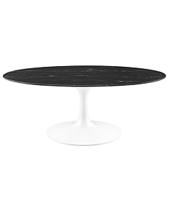 Modway Lippa 42" Oval Artificial Marble Coffee Table