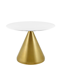 Modway Tupelo 40" Dining Table Gold White