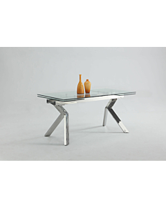 Chintaly Ella Extendable Dining Table, $1,236.62, Chintaly, Transparent
