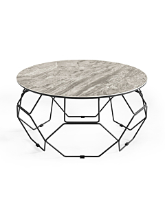 Ellipse Coffee Table with Gray Ceramic Top | Creative Furniture