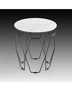 Ellipse End Table with White Ceramic Top | Creative Furniture