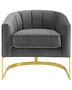 Modway Esteem Vertical Channel Tufted Performance Velvet Accent Armchair