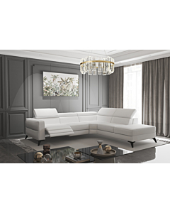 Fabi Sectional Sofa with Recliners, White | Creative Furniture