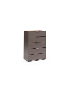 ALF Fifth Avenue 5-Drawer Chest – Modern Italian Storage in Termocotto Oak Finish