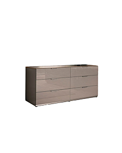 ALF Fifth Avenue 6-Drawer Dresser – Modern Italian Storage in Termocotto Oak Finish
