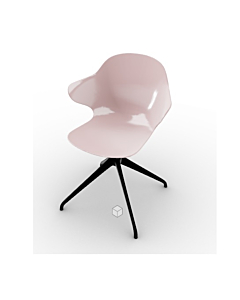 Calligaris Saint Tropez Swivelling Chair With Self Returning Mechanism, Polycarbonate Seat Shell And Aluminum Base