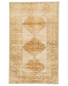 Jaipur Living Enfield Hand-Knotted Medallion Gold Gray Runner Rug