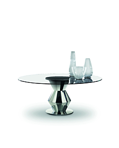 Costantini Pietro Grand Palais Round Dining Table with Glass Top
