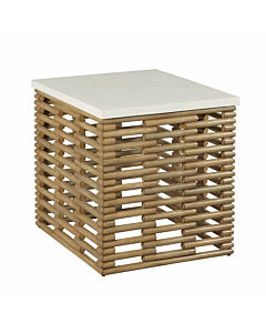 Hammary Hidden Treasures Rattan Rectangular End Table