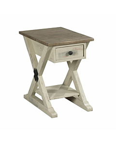 Hammary Reclamation Place Trestle Chairside Table