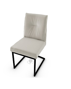 Calligaris Romy Upholstered Chair With Embossed Metal Base
