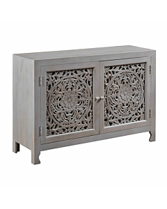 Hammary Hidden Treasures Pierced Floral Two Door Cabinet