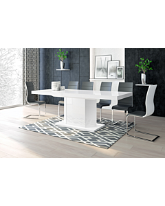 Cortex Amigo 63" White High Gloss Dining Table