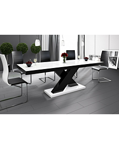 Cortex Xenon Dining Table with White Top and Base