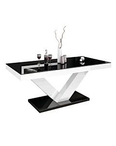 Cortex Victoria Coffee Table with Black Top and Base