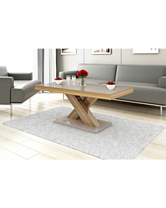 Cortex Xenon Mini Coffee Table with Cappuccino Tabletop and Base