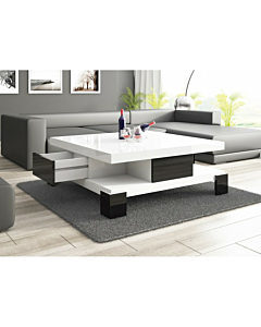 Cortex Salina Coffee Table, White-Black