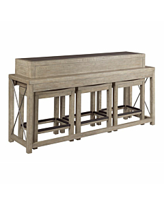 Hammary West End Bar Console With Three Stools