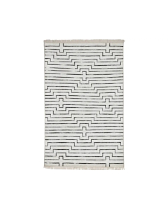 Jaipur Living Alloy Handmade Geometric White Black Area Rug 