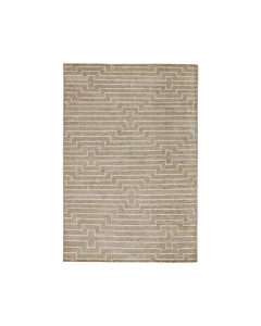 Jaipur Living Alloy Handmade Striped Light Taupe White Area Rug 