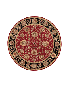 Jaipur Living Anthea Handmade Floral Red Black Round Area Rug 
