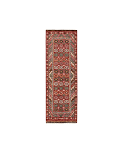 Jaipur Living Anwen Hand-Knotted Floral Red/ Pink Runner Rug