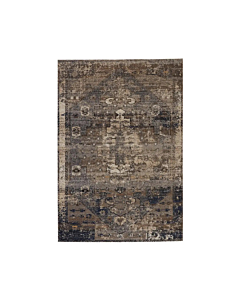 Jaipur Living Belfast Indoor/ Outdoor Medallion Taupe/ Dark Blue Area Rug