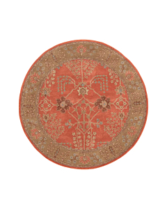 Jaipur Living Chambery Handmade Floral Orange/ Brown Round Area Rug