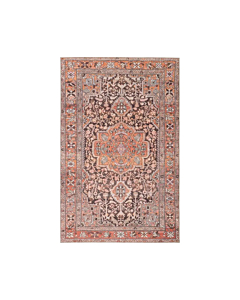 Jaipur Living Chariot Indoor/ Outdoor Medallion Orange/ Dark Gray Area Rug