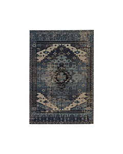 Jaipur Living Cicero Indoor/ Outdoor Medallion Blue/ Gray Round Area Rug