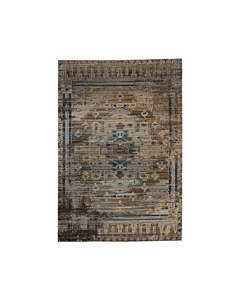 Jaipur Living Cicero Indoor/ Outdoor Medallion Tan/ Blue Area Rug