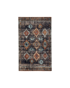 Jaipur Living Dez Indoor/ Outdoor Tribal Blue/ Orange Area Rug