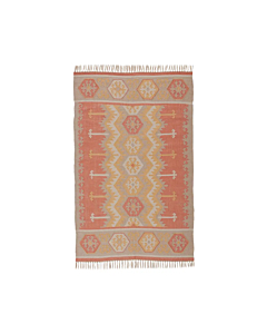 Jaipur Living Emmett Indoor/ Outdoor Geometric Orange/ Beige Area Rug