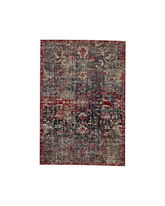 Jaipur Living Fayette Indoor/ Outdoor Oriental Dark Blue/ Red Area Rug