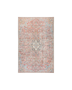 Jaipur Living Foix Indoor/ Outdoor Medallion Red/ Light Blue Area Rug