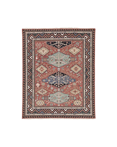 Jaipur Living Granato Hand-Knotted Medallion Red Blue Area Rug