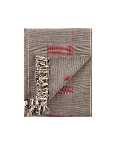 Jaipur Living Hebron Hand-Loomed Tribal Black/ Red Throw