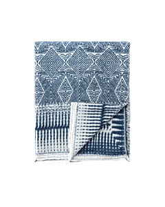 Jaipur Living Lana Indigo/ White Geometric Throw