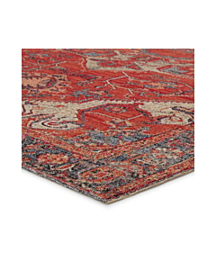 Jaipur Living Leighton Indoor/ Outdoor Medallion Red/ Blue Round Area Rug