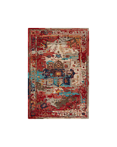 Jaipur Living Lilith Handmade Medallion Red/ Aqua Area Rug