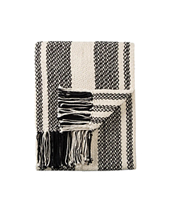 Jaipur Living Notre Striped Black/ Cream Throw