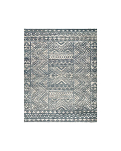 Jaipur Living Prentice Hand-Knotted Geometric Blue Ivory Area Rug 