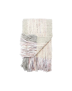 Jaipur Living Quilla Light Gray/ Cream Textured Throw