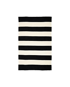 Jaipur Living Remora Indoor/ Outdoor Striped Black Ivory Area Rug