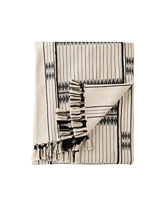 Jaipur Living Saramati Hand-Loomed Tribal Cream/ Black Throw